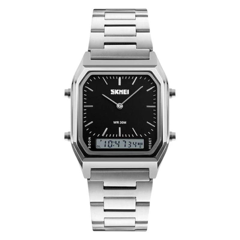 Skmei 1220 Stainless Steel Silver Watches Classic Watch Men Women