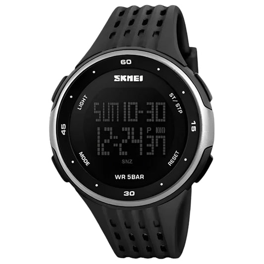 SKMEI 1219 Silver Black LED Digital Military Watch Men Sports Watches