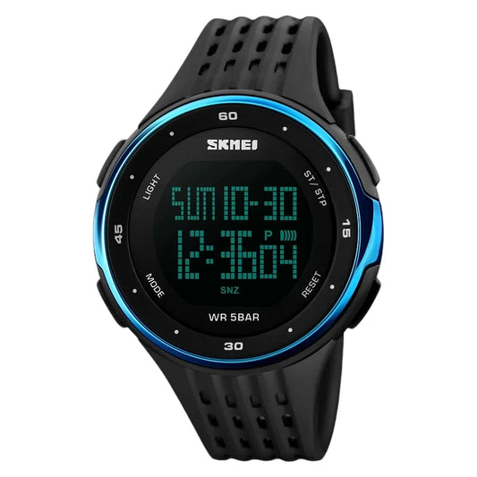 SKMEI 1219 Blue Black LED Digital Military Watch Men Sports Watch