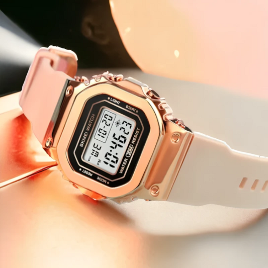 SKMEI Women's Luxury Steel Small Dial Watch Pink Bracelet SKMEI 1796 Water and Shock Resistant for Women