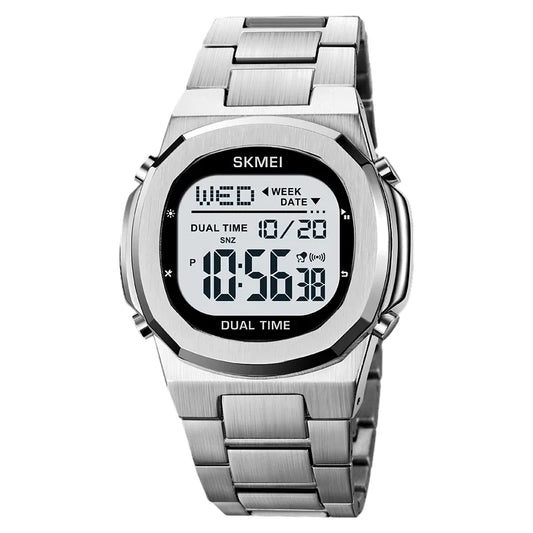 SKMEI 2004 Digital Sport Men Watches Luxury Man Stainless steel Watch Alarm Clock Calendar Waterproof Wristwatch