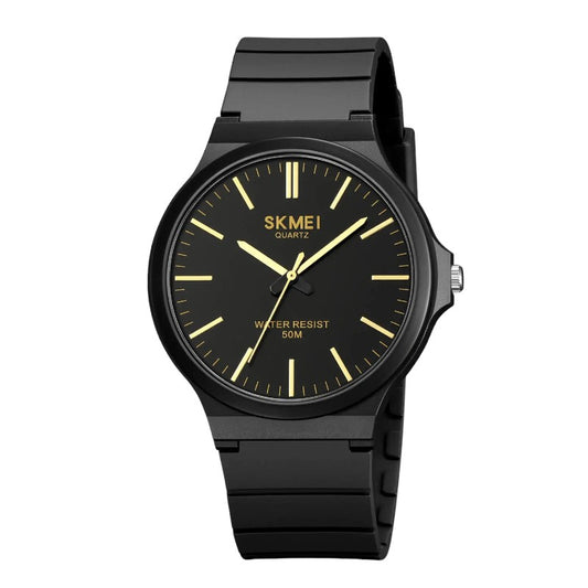 SKMEI 2108 analog watch with a black bracelet and dial for unisex original Skmei watches