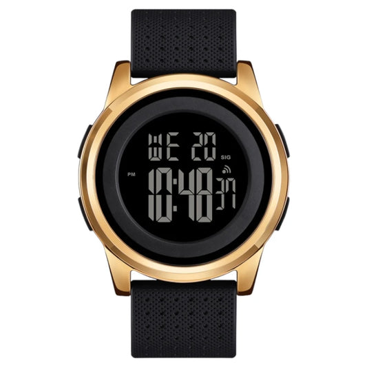 Skmei 1502 digital Ultra-Thin Minimalist Sports Waterproof Digital Watches Men with Wide-Angle Display Rubber Strap Wrist Watch for Men