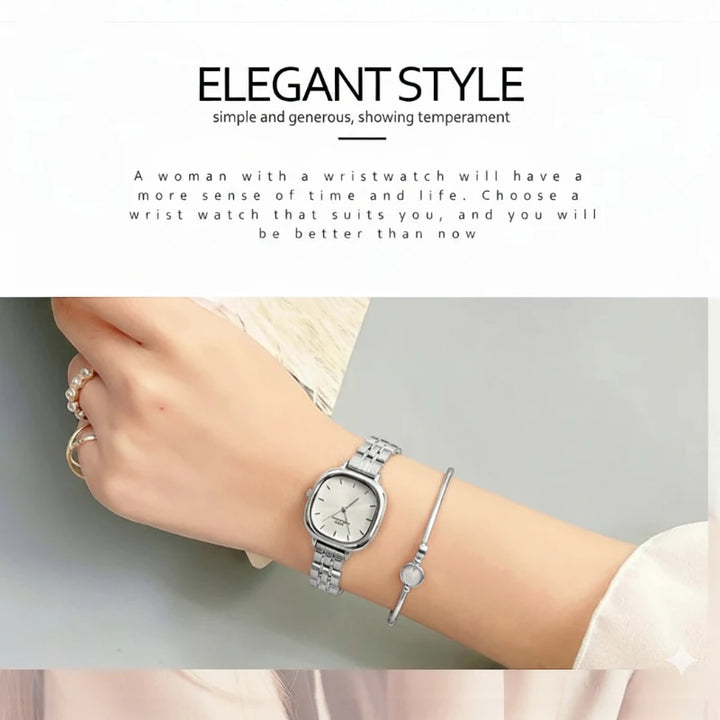 IBSO S9228L Women's Luxury Watch Silver Stainless Steel Simple Mesh  Design