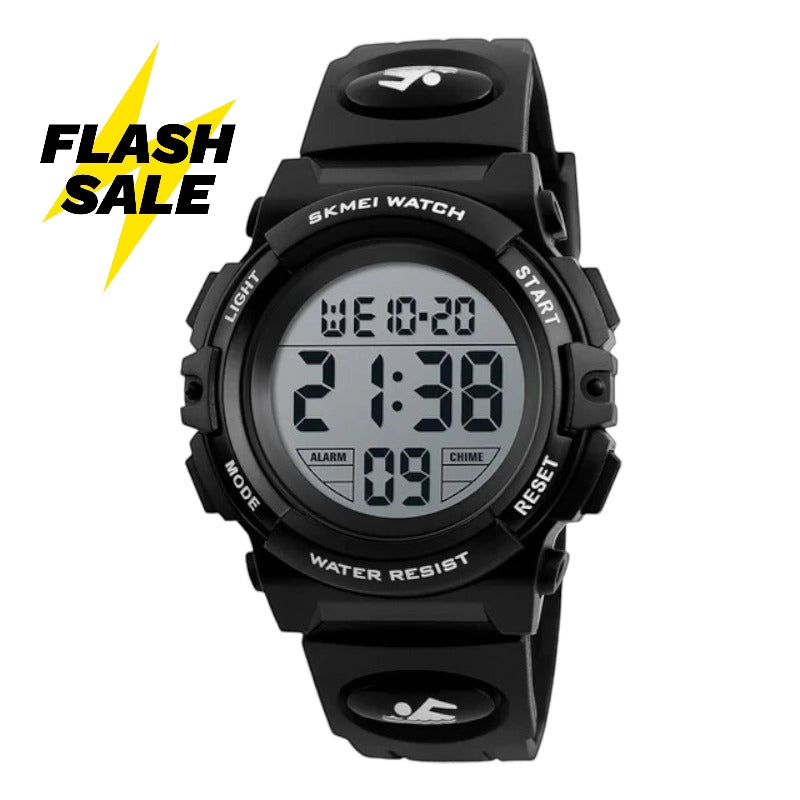 SKMEI 1266 Kids Watch 7 led Colors Sports Alarm Waterproof Watch