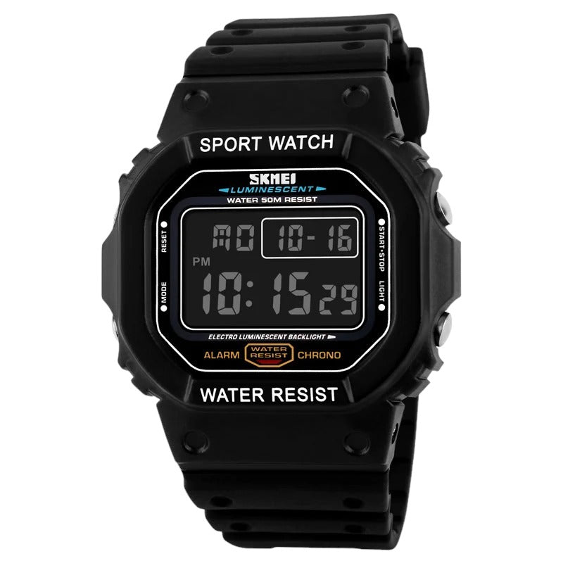 SKMEI 1134 Original Fashion Women Men Multifunction Sports Watches Black Black