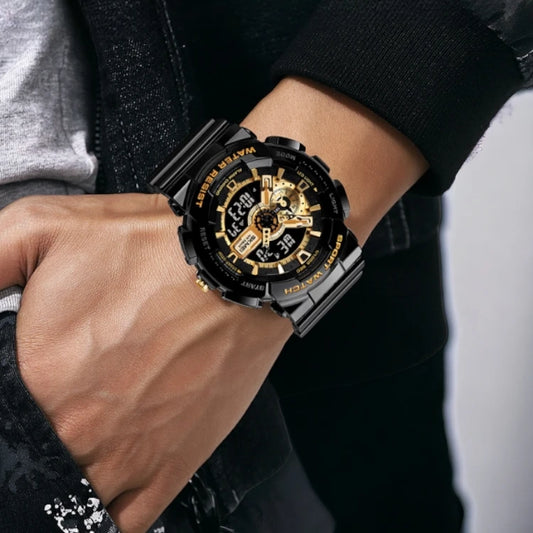 SKMEI 1688 Gold Black Digital Electronic Analog Fashion Sport Wristwatches Waterproof Men Original Watches