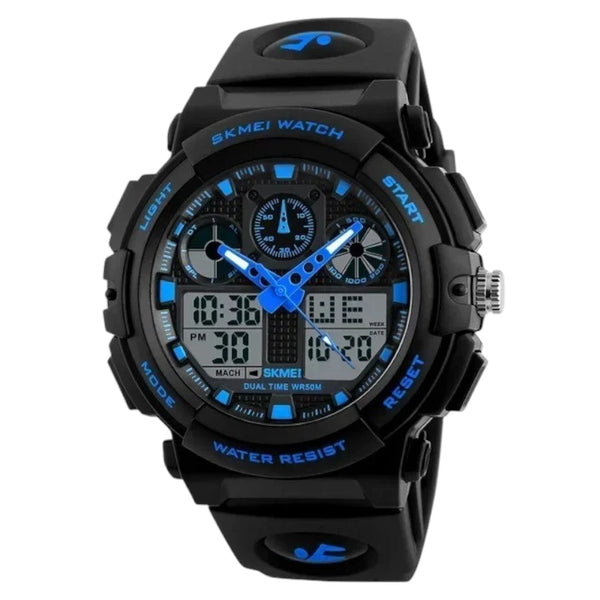 SKMEI 1270 Blue Sports Digital Analog Men Water Resistant Wrist Watches SKMEI