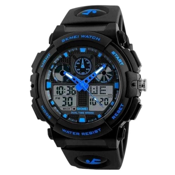 SKMEI 1270 Blue Sports Digital Analog Men Water Resistant Wrist Watches SKMEI