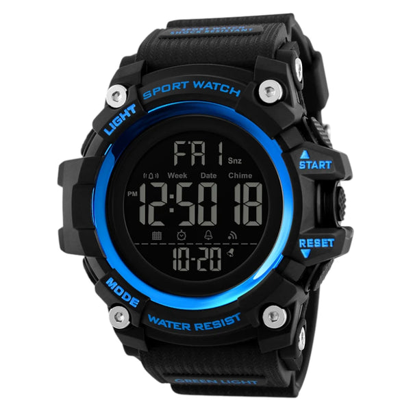 SKMEI 1384 Large Digital Sport Watch Black & Blue