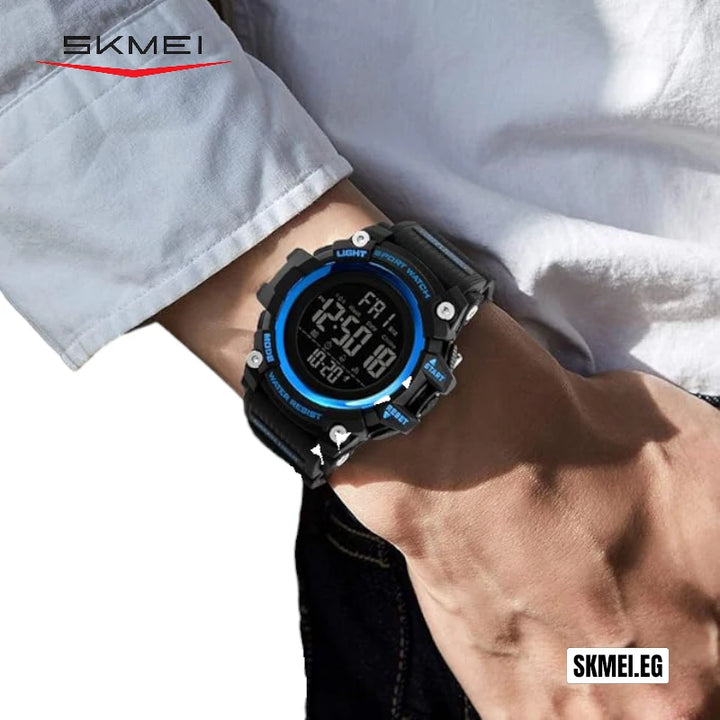 SKMEI 1384 Large Digital Sport Watch Black & Blue