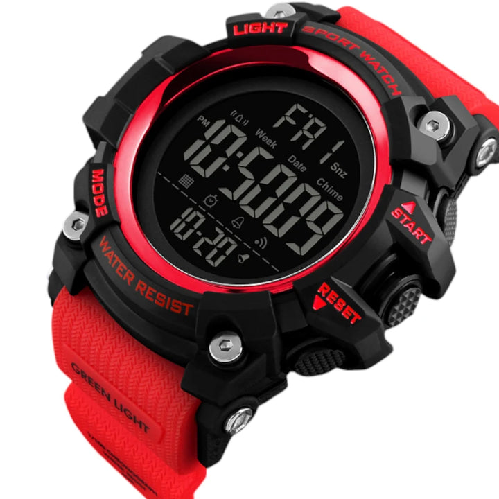 SKMEI 1384 Large Digital Sport Watch Black & Red