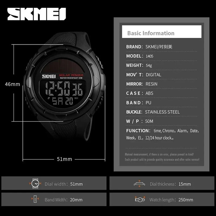 SKMEI 1405 Solar-Powered Sport Watch