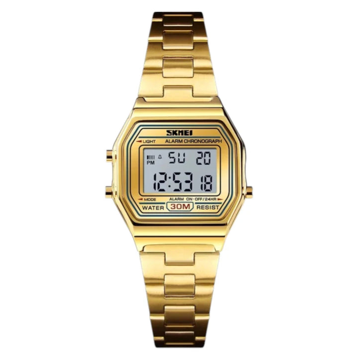 SKMEI 1415 Women's Digital Bracelet Watch Elegant Gold