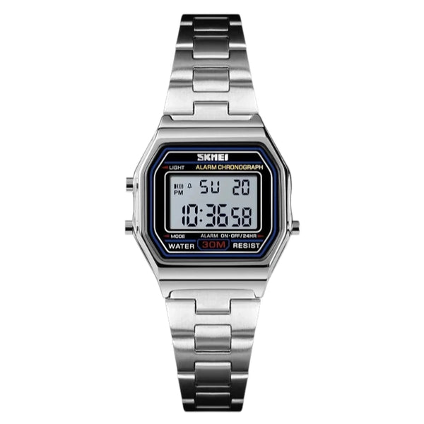 SKMEI 1415 Women's Digital Bracelet Watch Elegant Silver