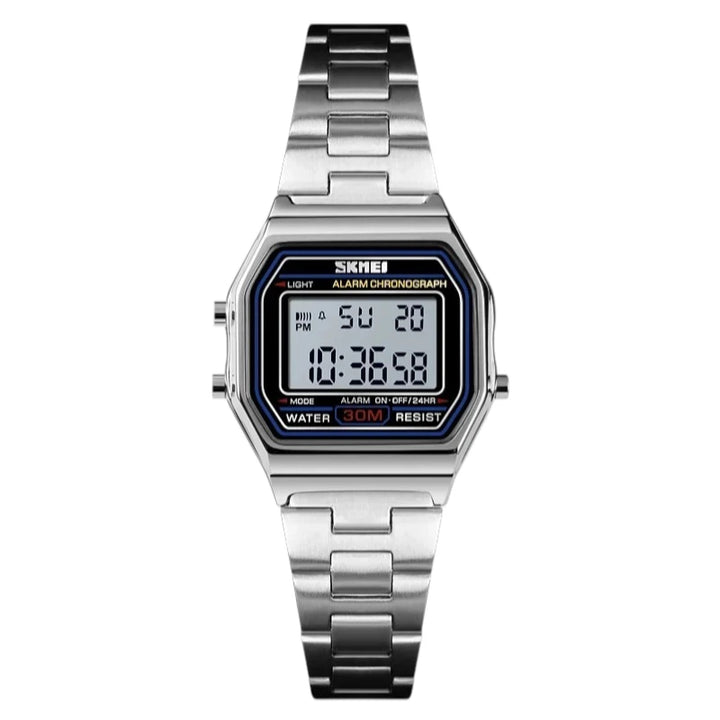 SKMEI 1415 Women's Digital Bracelet Watch Elegant Silver