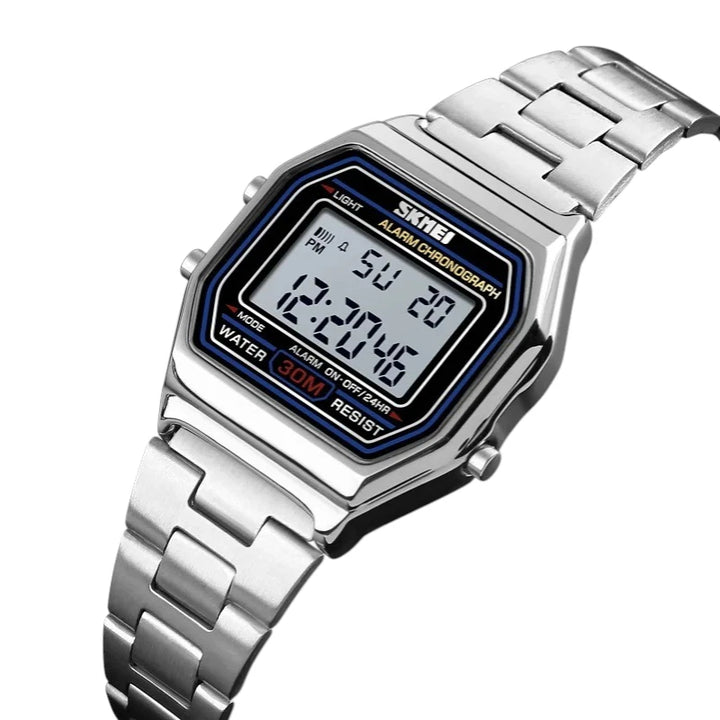 SKMEI 1415 Women's Digital Bracelet Watch Elegant Silver