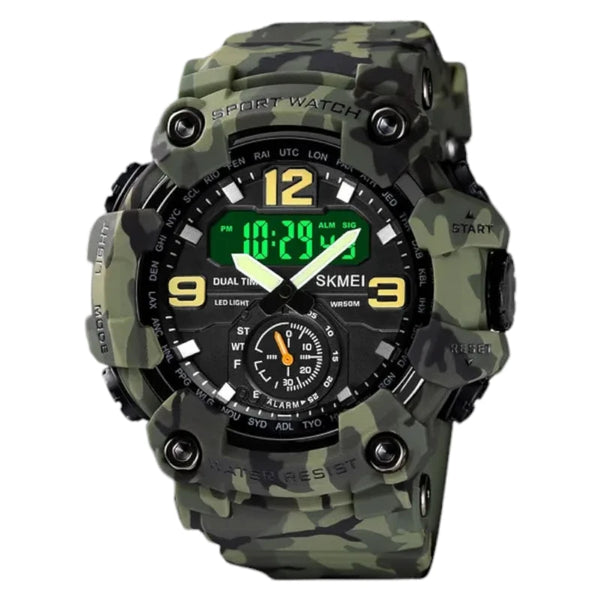 SKMEI 1637 Military Sport Watch 3 Time Display 