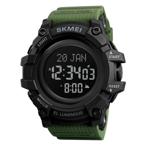 SKMEI 1680 Prayer Sport Watch Water Resistant - Dark Green