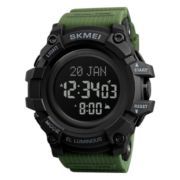 SKMEI 1680 Prayer Sport Watch Water Resistant - Dark Green