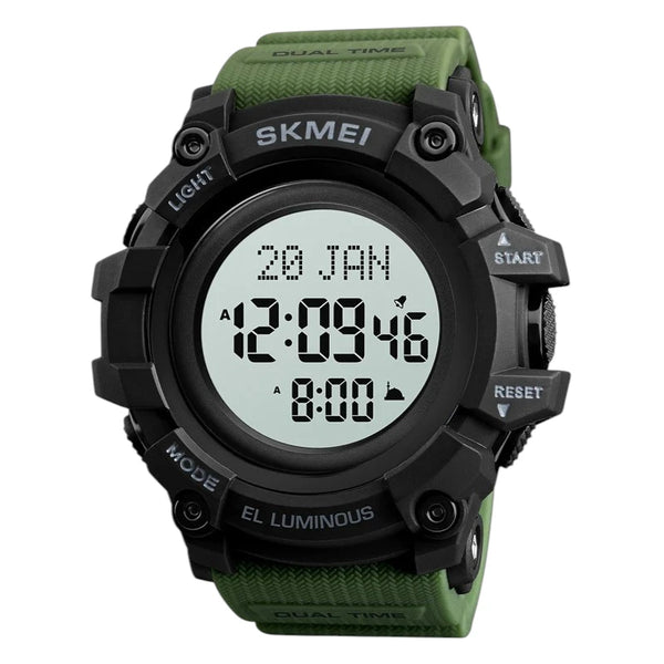 SKMEI 1680 Prayer Sport Watch Water Resistant Green