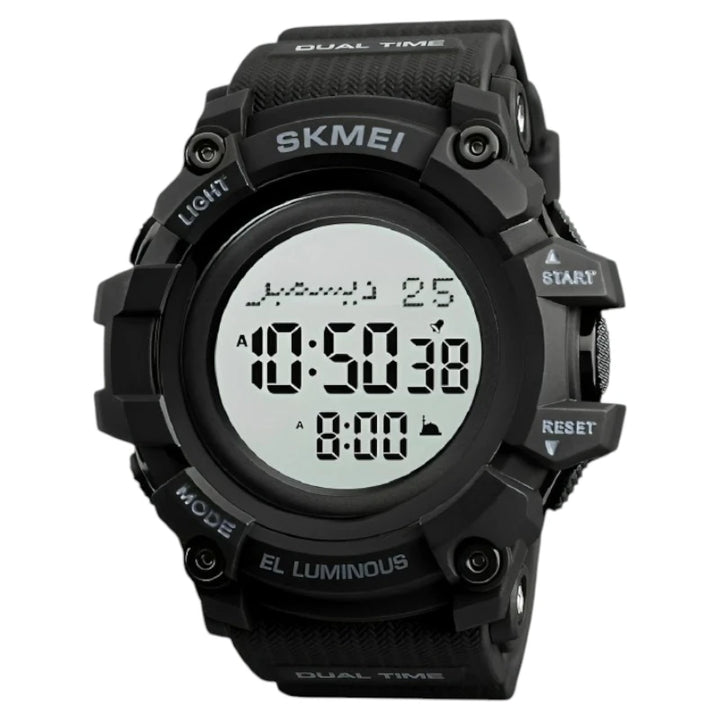 SKMEI 1680 prayer times digital watch with Qibla direction and Hijri calendar
