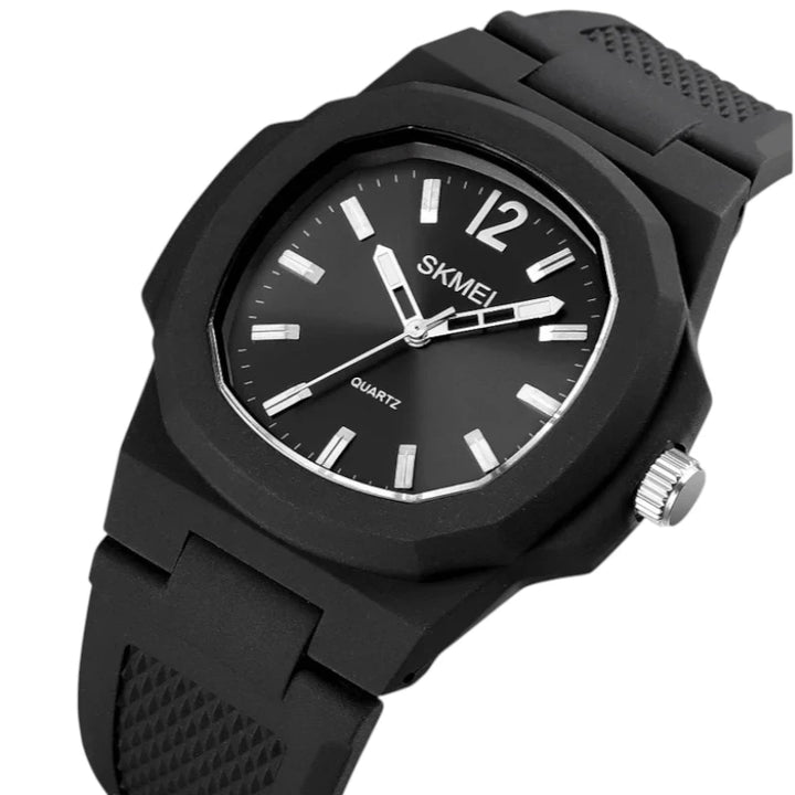 SKMEI 1717 Unisex Casual Watch Black Silver