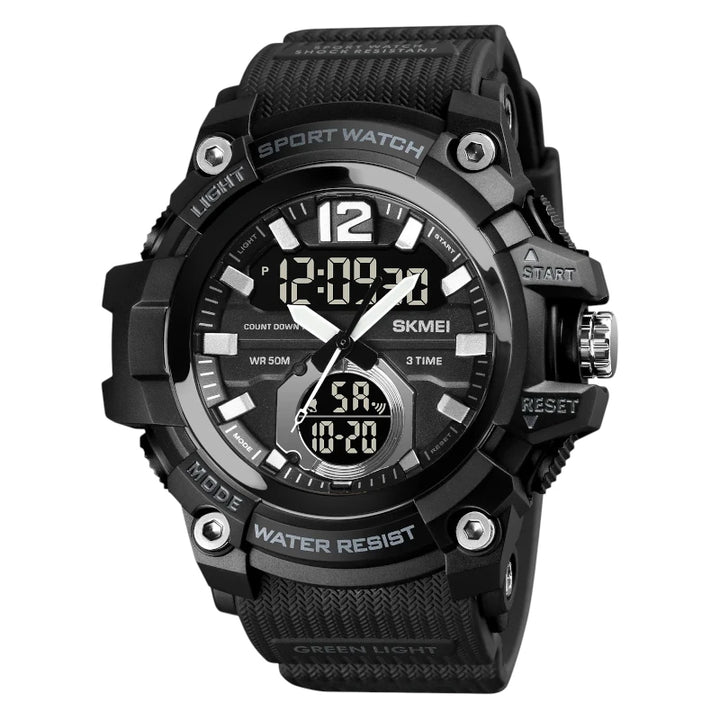 SKMEI 1725 Large Digital Water Resistant Sport Watch Black