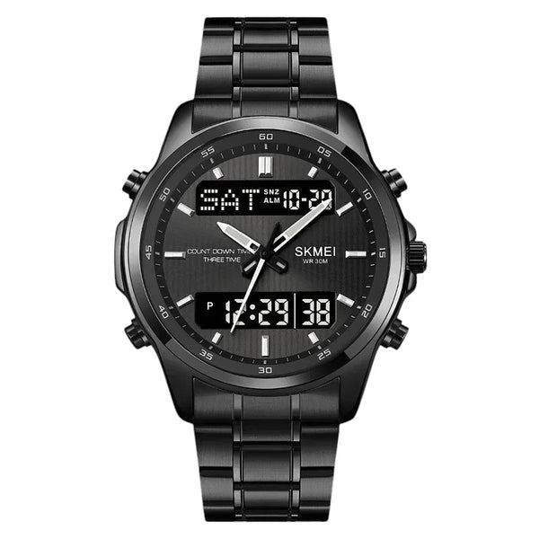 SKMEI 2049 Sport & Business Watch All-Black Stainless Steel