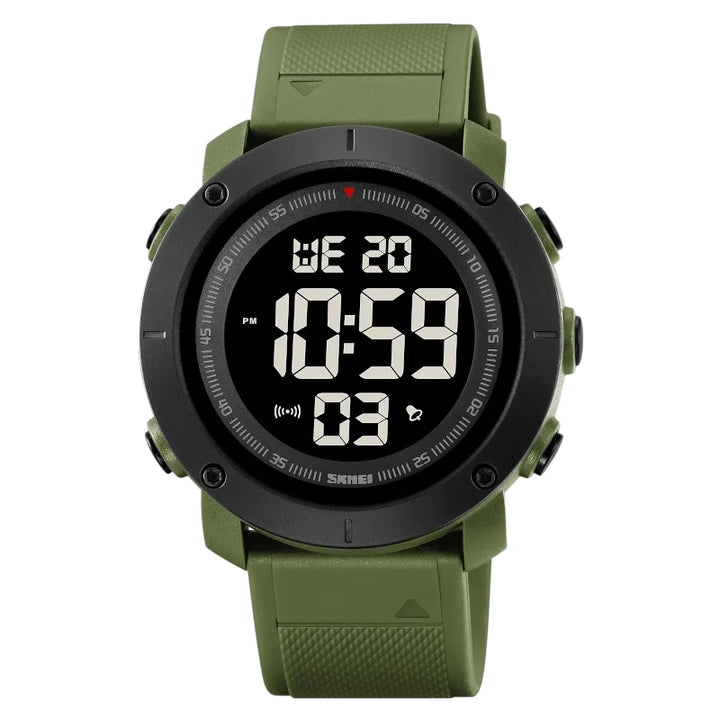 SKMEI 2122 Classic Digital Watch Retro Style - Olive Green