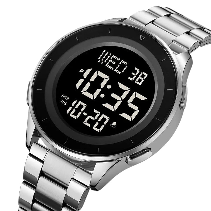 SKMEI 2167 Modern Digital Watch Stainless Steel - Silver & Black