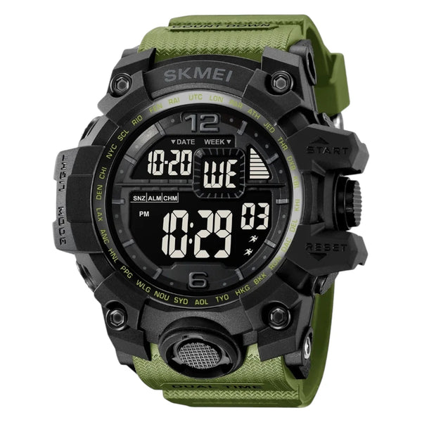 SKMEI 2245 Digital Sport Watch Black & Olive Green
