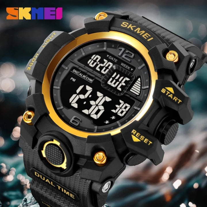 Black and gold digital watch SKMEI 