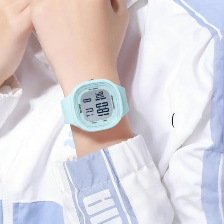 SKMEI 2290 Modern Digital Watch Premium Silicone Light Blue