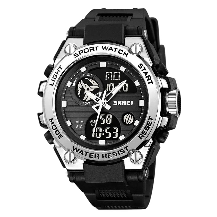 SKMEI 2360 Analog Digital Sport Watch Silver Black