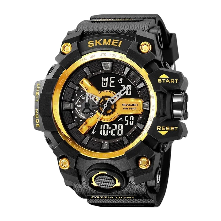 SKMEI 2396 Analog-Digital Sport Watch Water Resistant gold