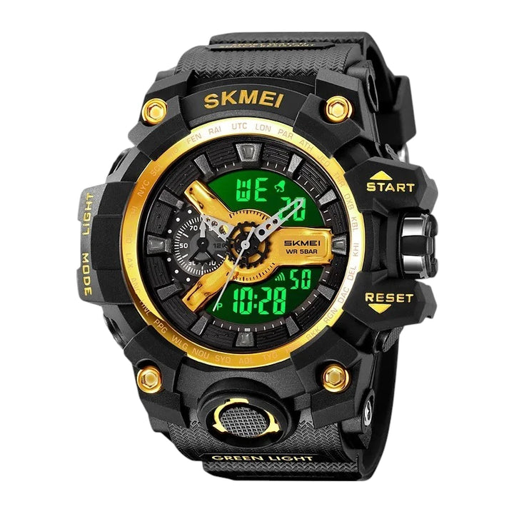 SKMEI 2396 Analog-Digital Sport Watch Water Resistant gold
