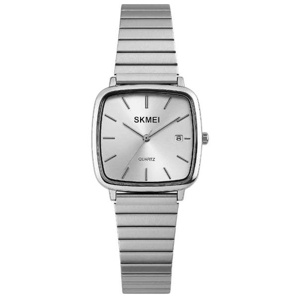 SKMEI 2491 Unisex Classic Analog Silver Stainless Steel With Date