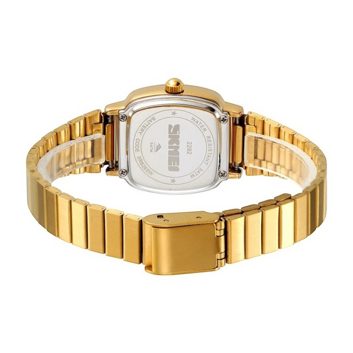 SKMEI 2492 Women's Square Watch Gold