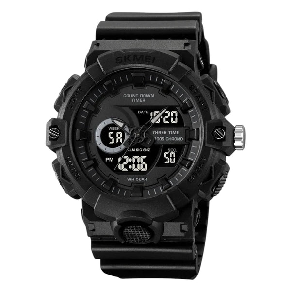 SKMEI_Military_Sport_Watch_Analog_Digital_Dual_Display_All_Black
