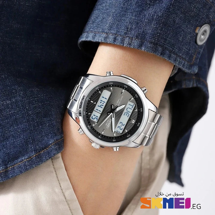 SKMEI 2049 Sport & Business Watch All-Black Stainless Steel 