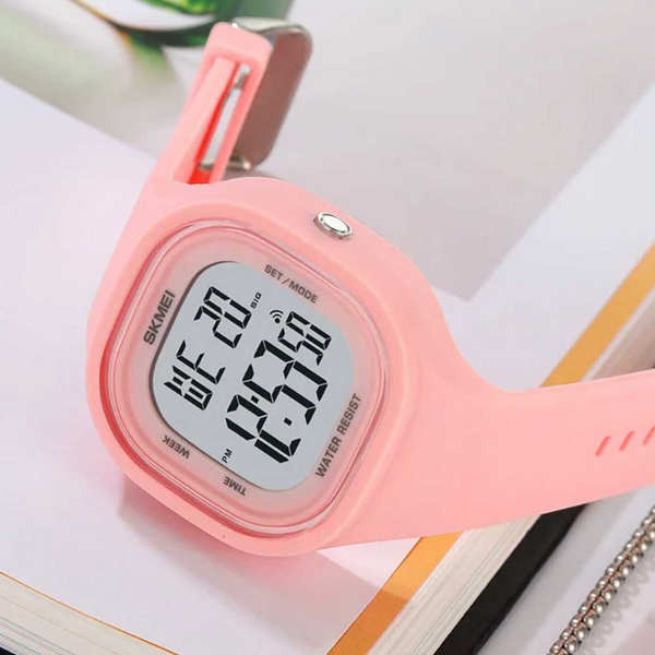 Skmei 2290 Modern Digital Watch – Premium Silicone in Light Pink
