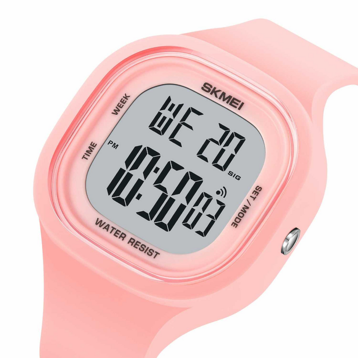 Skmei 2290 Modern Digital Watch – Premium Silicone in Light Pink