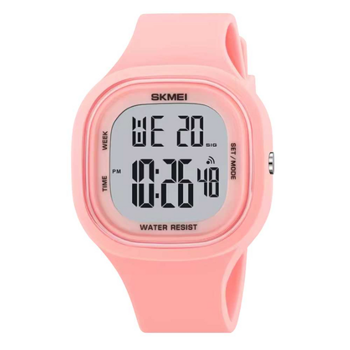 Skmei 2290 Modern Digital Watch – Premium Silicone in Light Pink