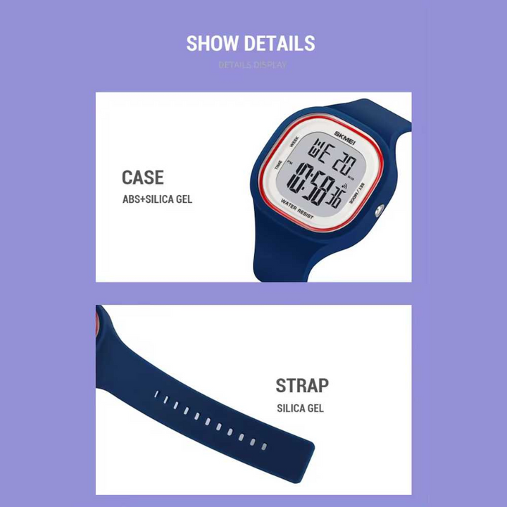 Skmei 2290 Modern Digital Watch – Premium Silicone in Light Pink
