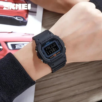 SKMEI 1628 military Blue Luxury Retro Military Sports Watches for Men Multifunctional Countdown Digital Clock Waterproof Wristwatches