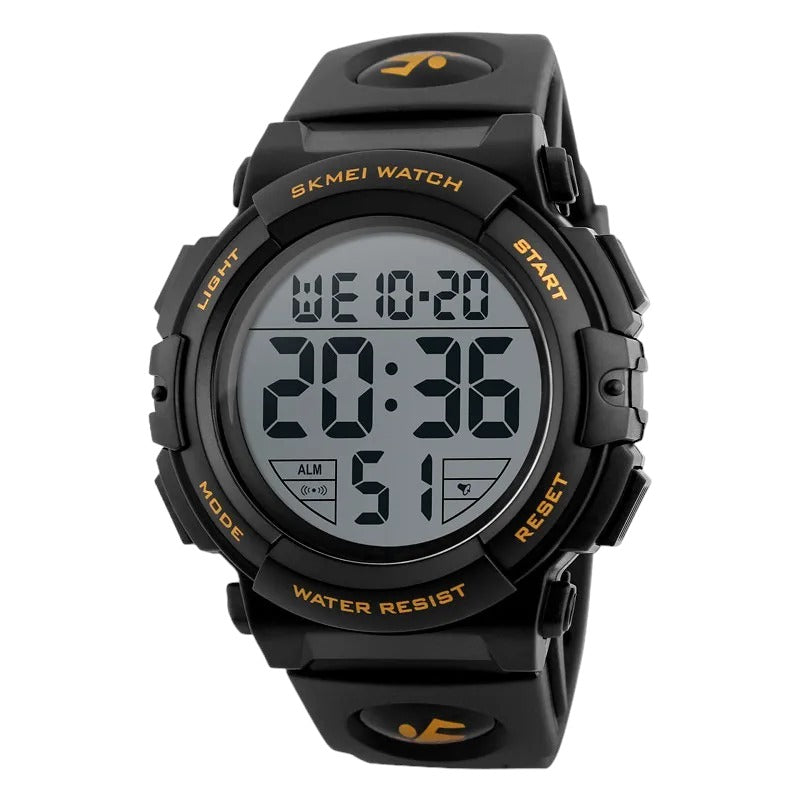 SKMEI 1258 Watches Outdoor Sport Watch Men Multifunction Watches Military Digital Wristwatch - Black Gold