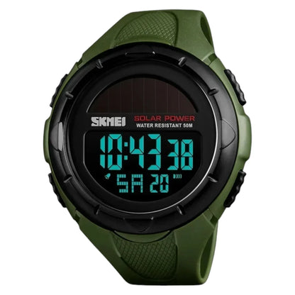 SKMEI 1405 Army Green Sports Digital Watch Original Casual Watches Solar Luminous Power