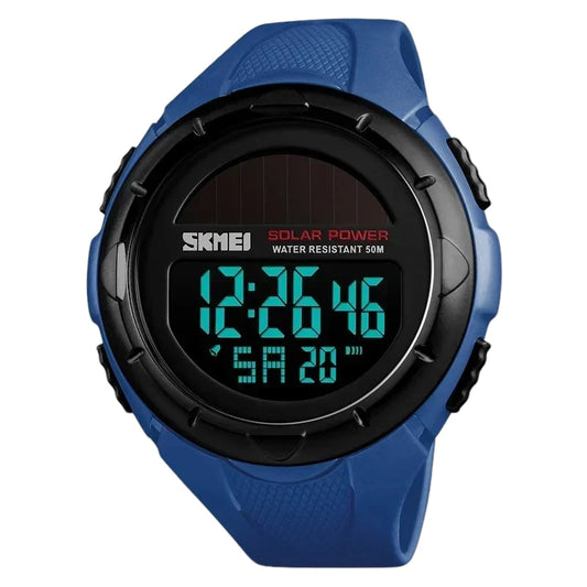 SKMEI 1405 Blue Sports Digital Watch Original Casual Watches Solar Luminous Power