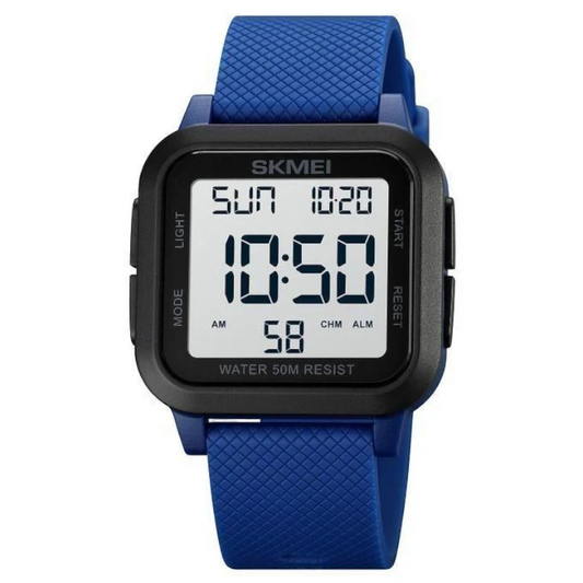 SKMEI 1894 unisex digital sports digital watch clear dial, Blue